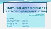 Using the balanced scorecard as a s...